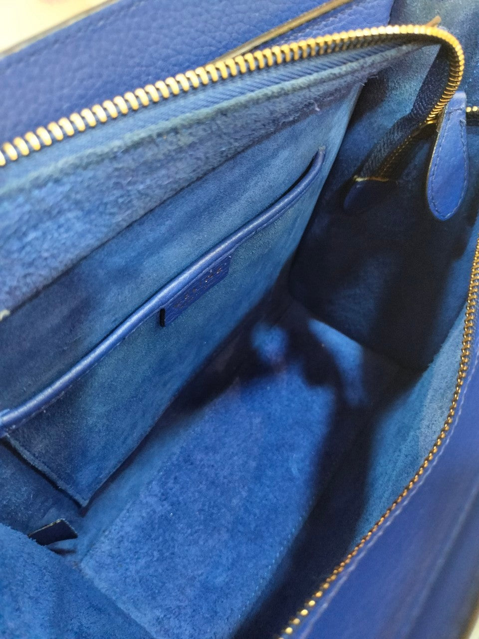 Celine Nano Luggage Blue Electric GHW 2014