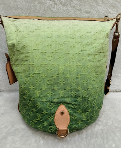 LV Sunburst PM Monogram Denim Vert Limited Edition 2010