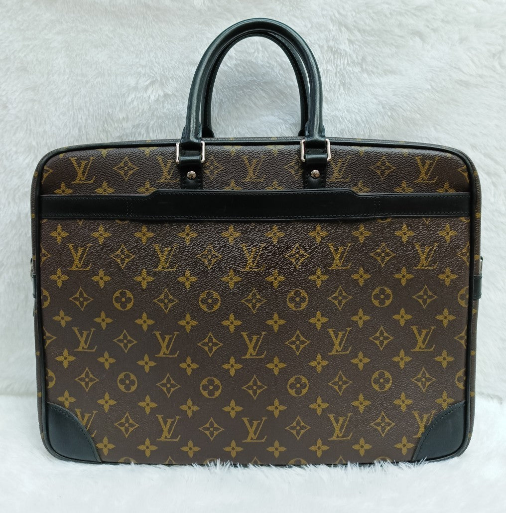 LV Porte Documents Voyage GM Monogram Macassar 2012