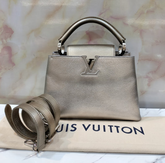 Lv capucines BB Metallic Silver Gold 2017