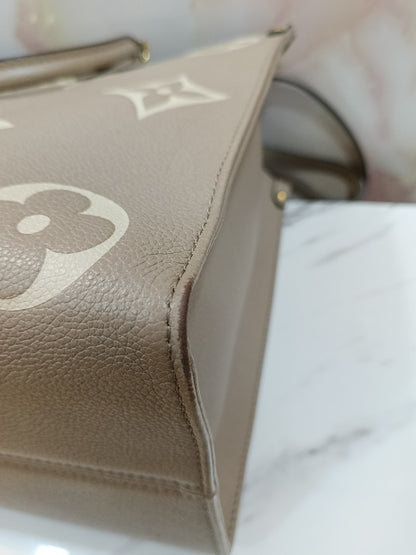 LV OTG MM Monogram Empreinte Tourterelle Cream 2022 (CHIP)