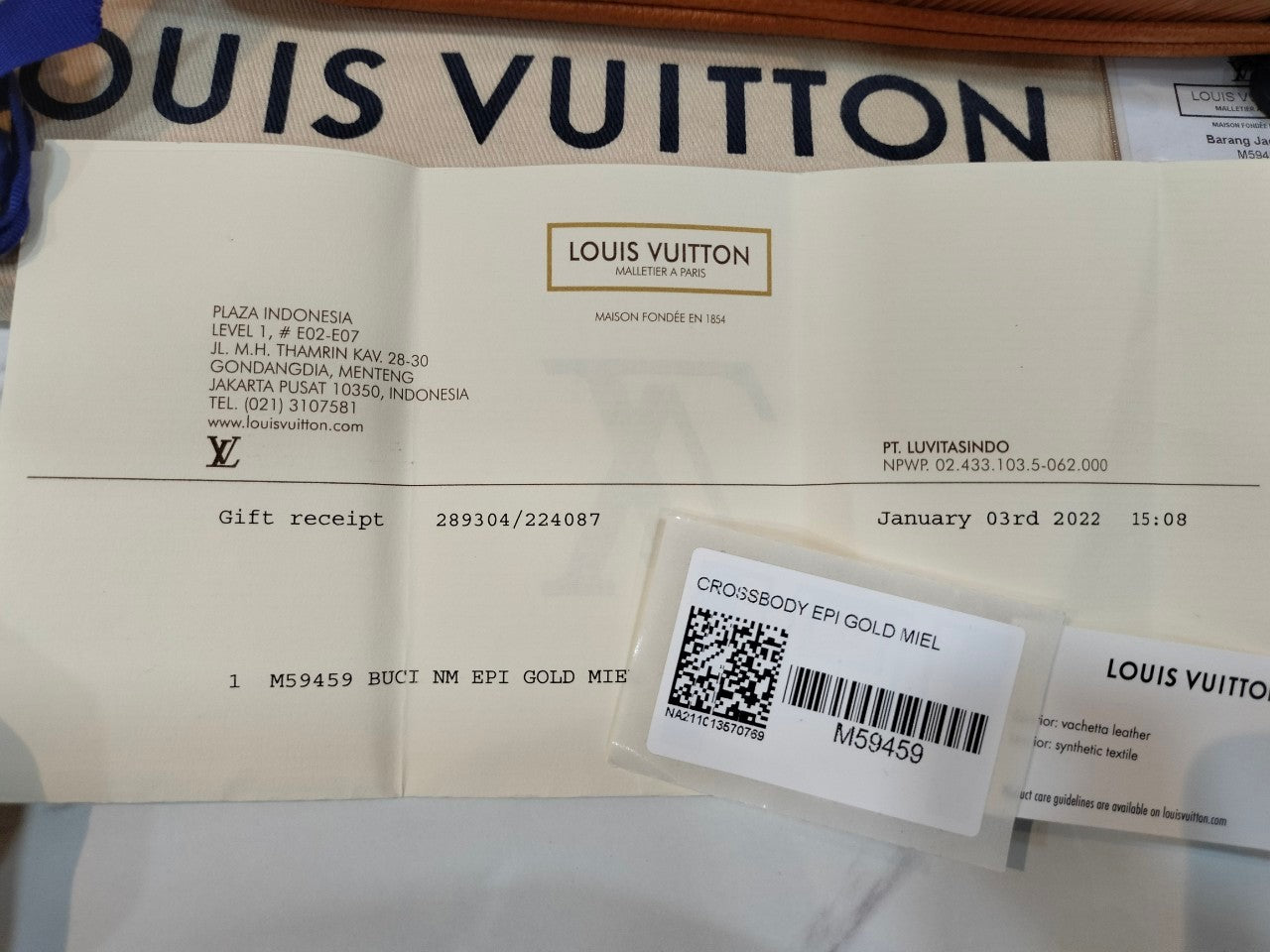 LV Buci NM Epi Gold Miel 2022 (CHIP)