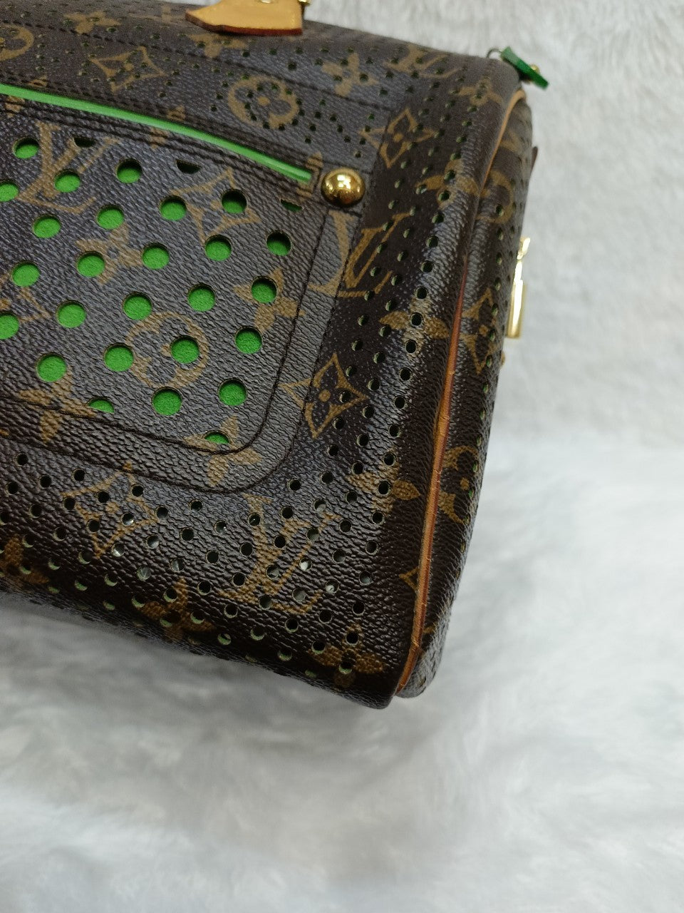 LV Speedy 30 Monogram Perforated Green 2006