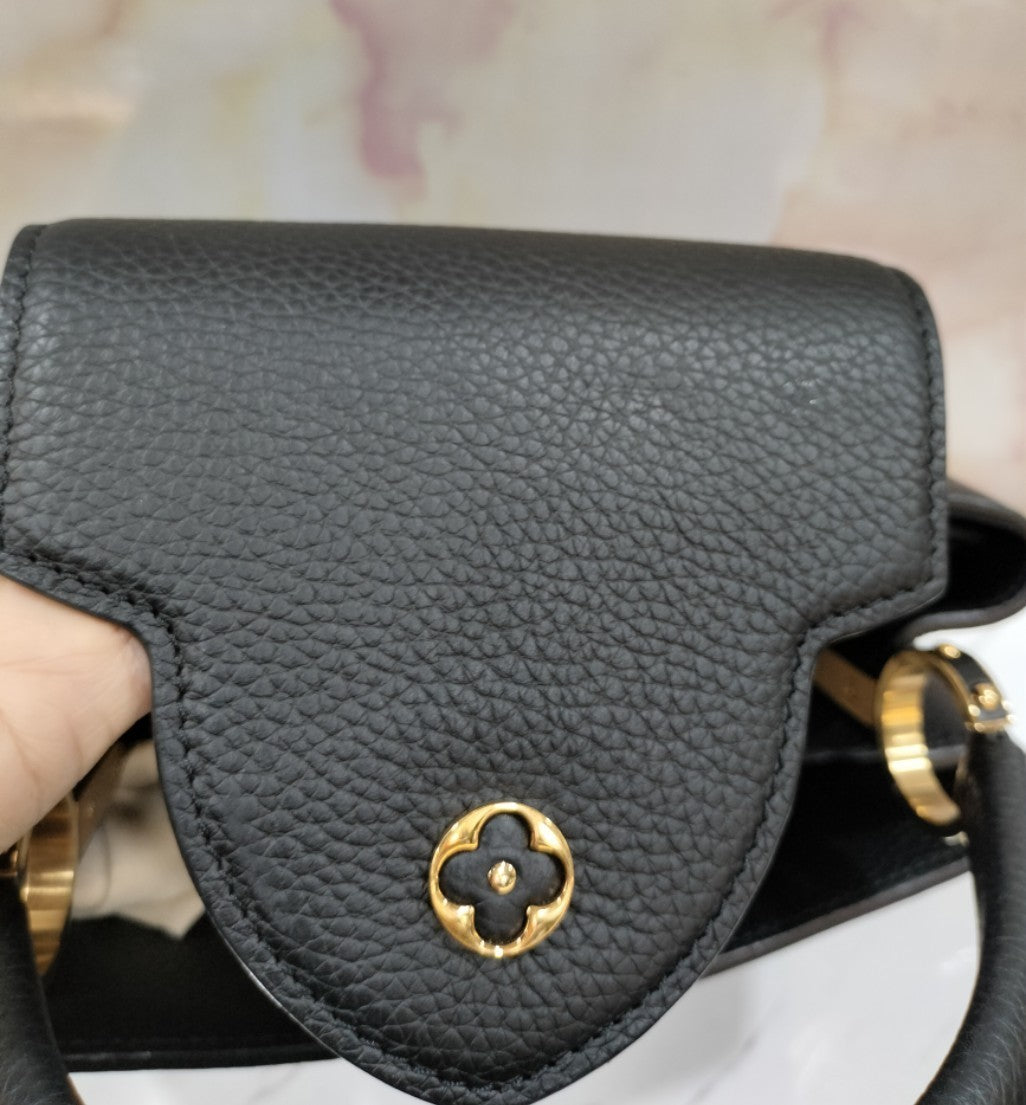 LV Capucines PM Taurillon Mechanical Flowers Smile Black 2018