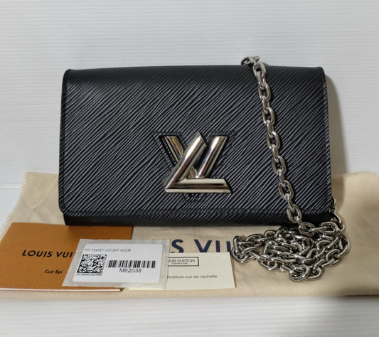 Lv Portefeuille Twist Chain Epi Noir 2019