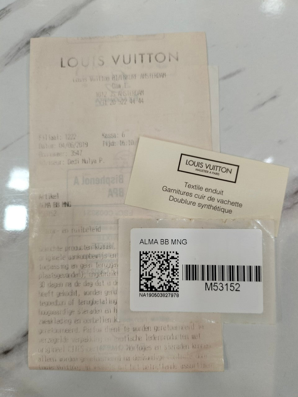 LV Alma BB Monogram 2019