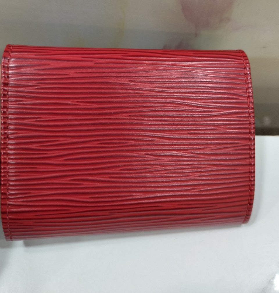 LV Porte Monnaie Simple Coin Purse Epi Red