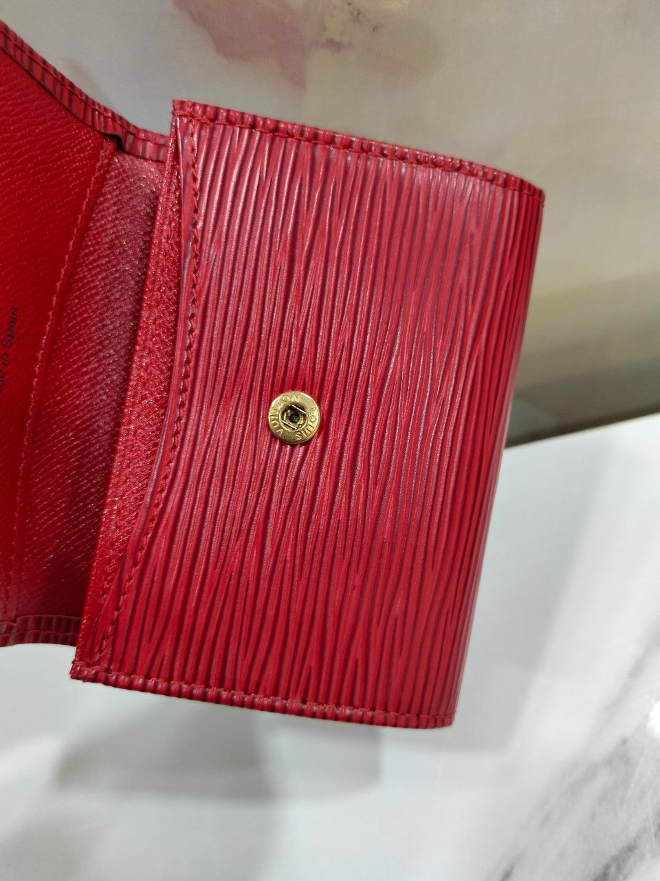 LV Porte Monnaie Simple Coin Purse Epi Red