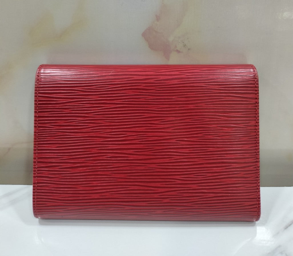 Lv Toledo Portefeuille Tresor Wallet Epi Red