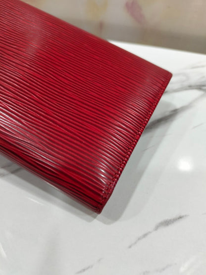 Lv Toledo Portefeuille Tresor Wallet Epi Red