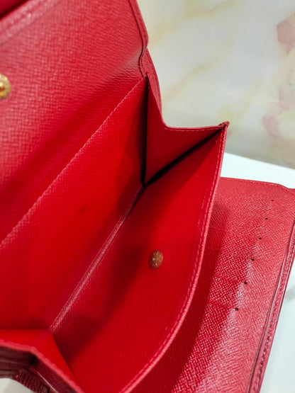 Lv Toledo Portefeuille Tresor Wallet Epi Red