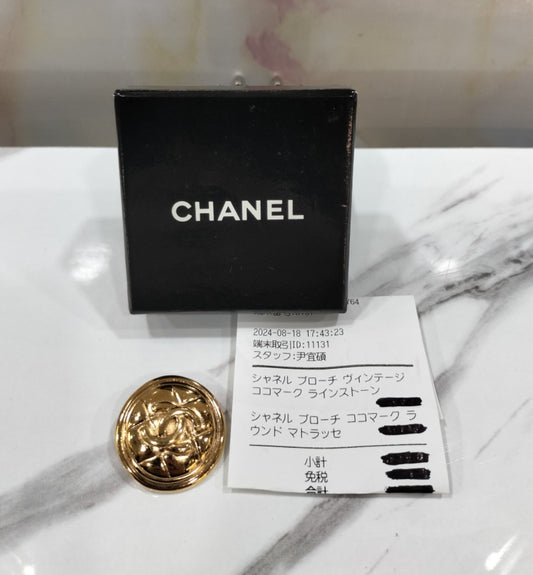 Chanel Brooch Golden Gold GHW