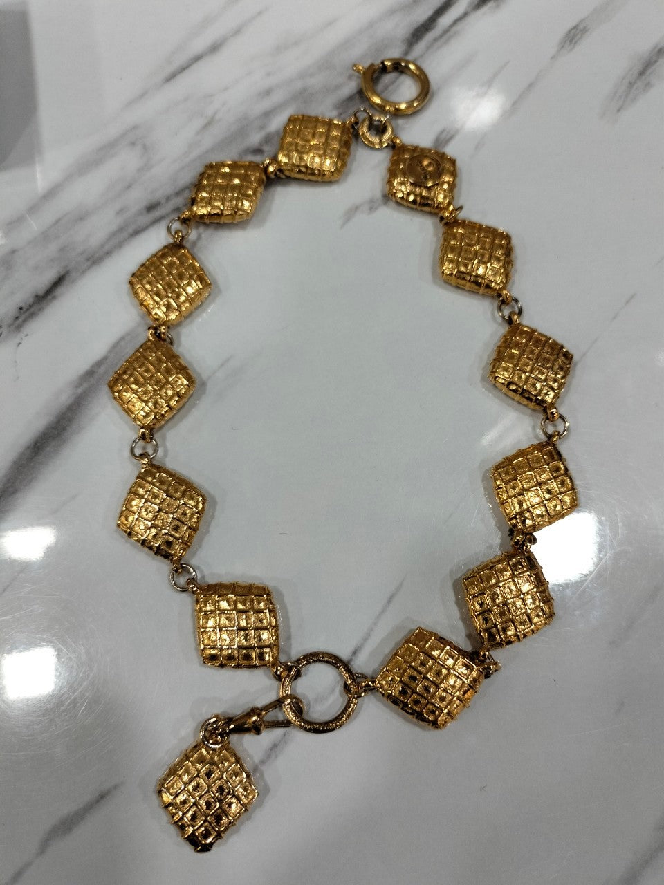 Chanel Necklace Golden Gold Metal Collar GHW