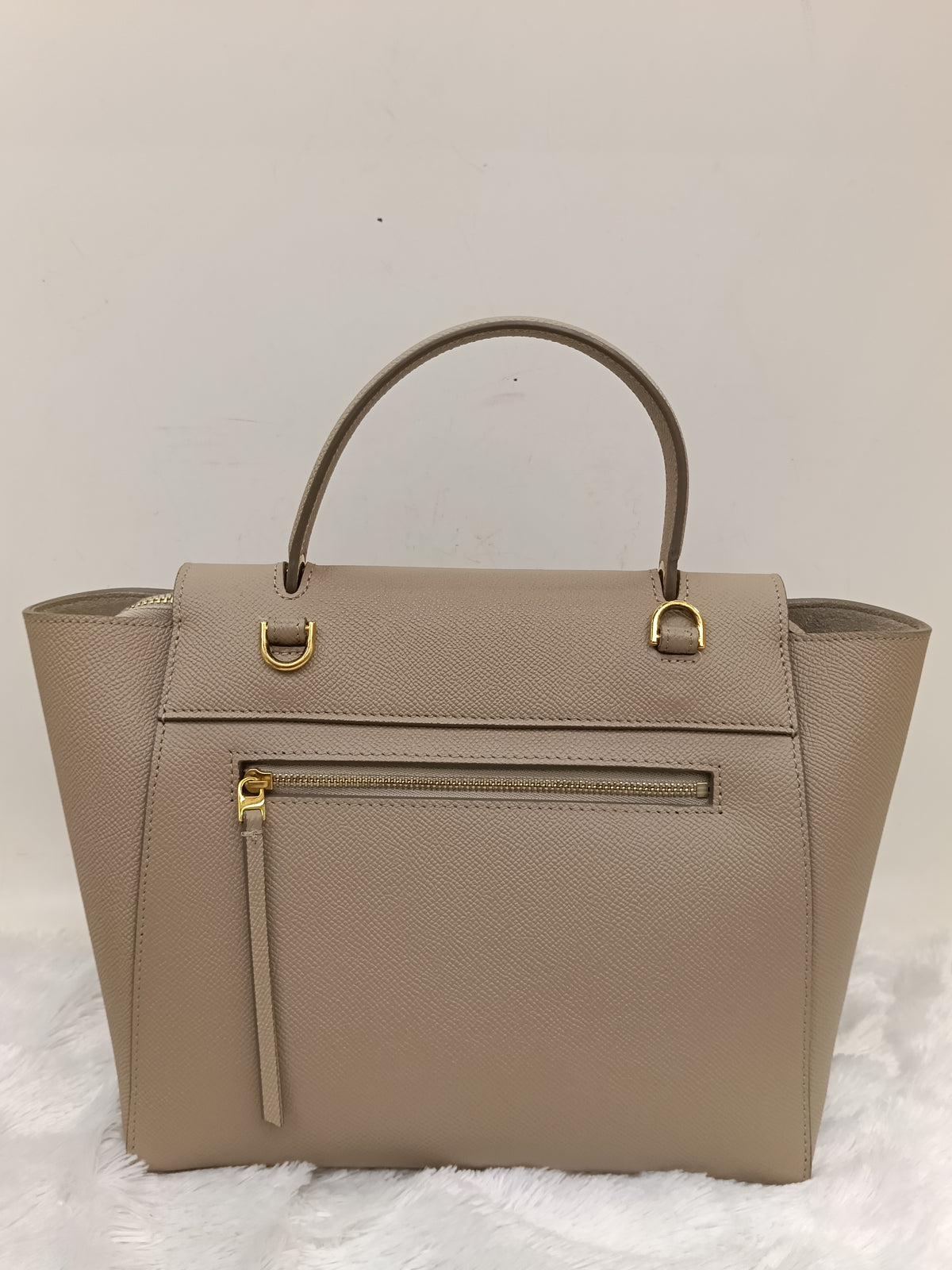 Celine Micro Belt Grained Light Taupe GHW 2021