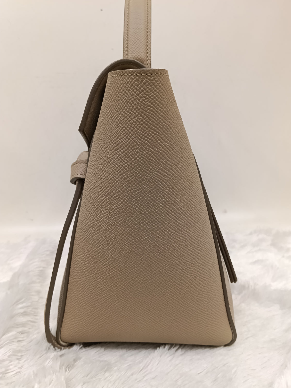 Celine Micro Belt Grained Light Taupe GHW 2021