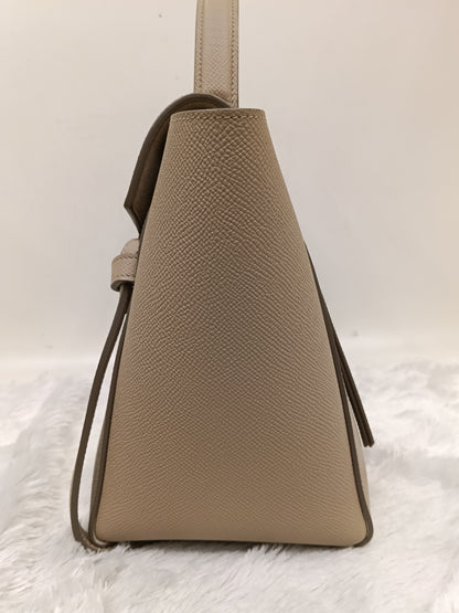 Celine Micro Belt Grained Light Taupe GHW 2021