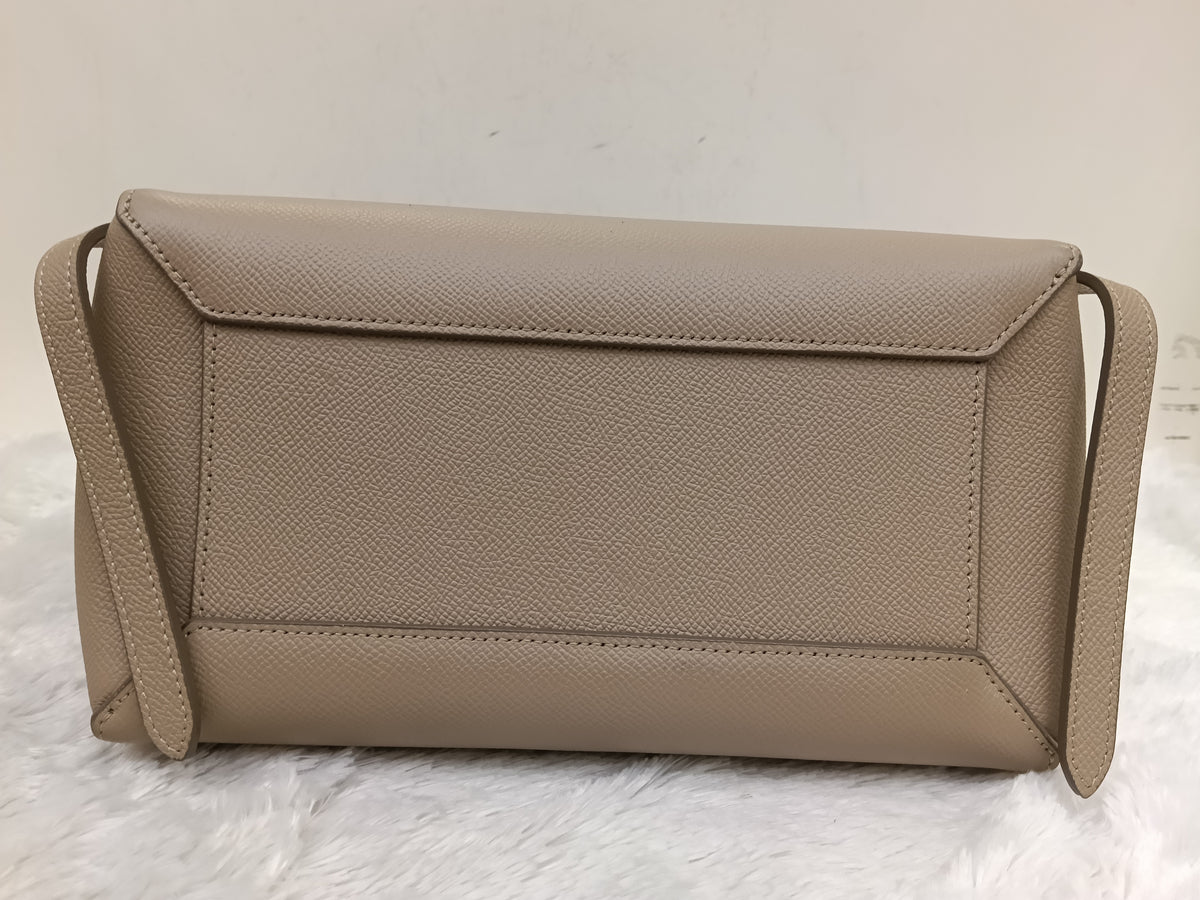 Celine Micro Belt Grained Light Taupe GHW 2021