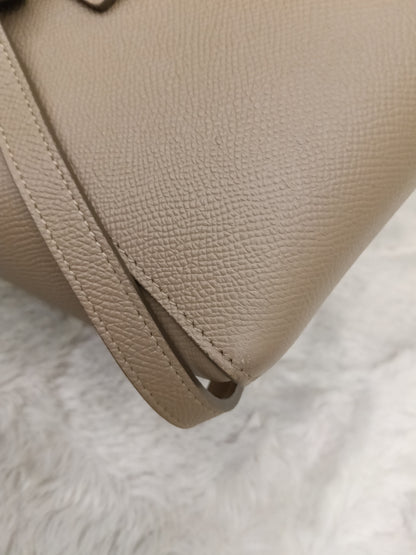 Celine Micro Belt Grained Light Taupe GHW 2021