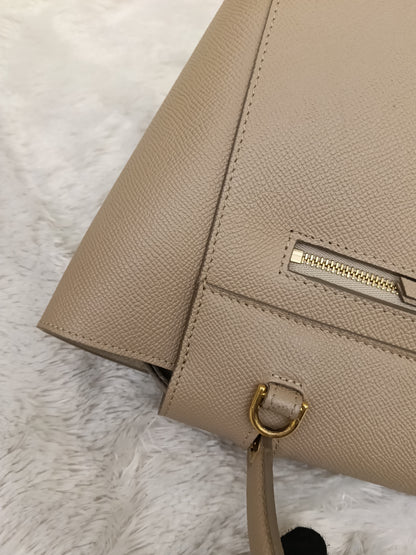 Celine Micro Belt Grained Light Taupe GHW 2021