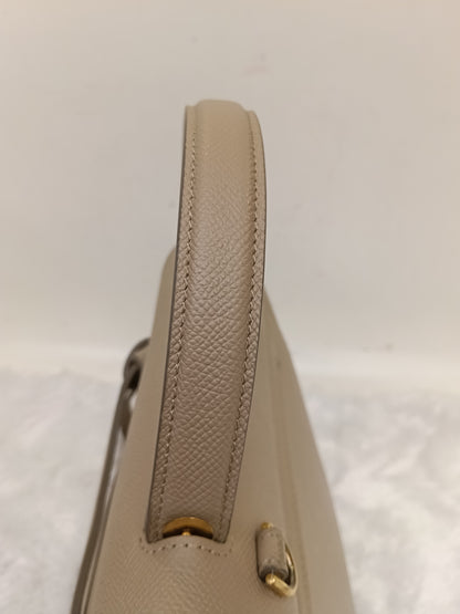 Celine Micro Belt Grained Light Taupe GHW 2021