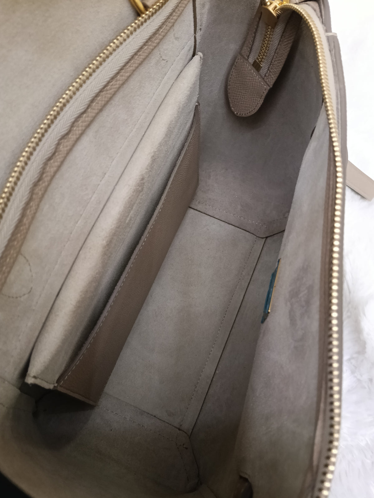 Celine Micro Belt Grained Light Taupe GHW 2021
