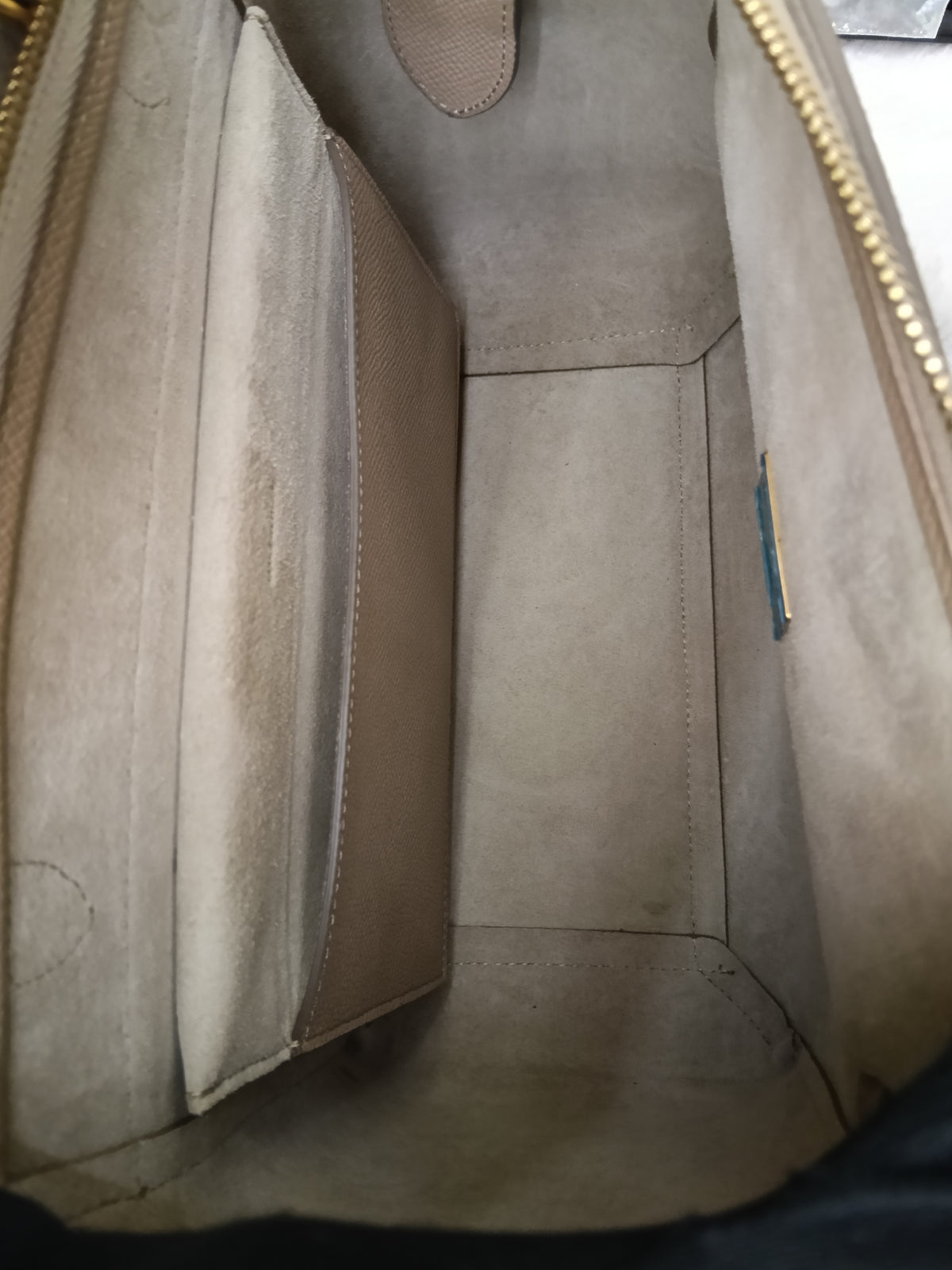 Celine Micro Belt Grained Light Taupe GHW 2021