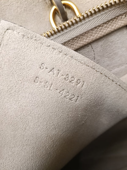 Celine Micro Belt Grained Light Taupe GHW 2021