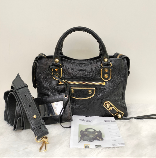Balenciaga Mini City Edge Black GHW 2017