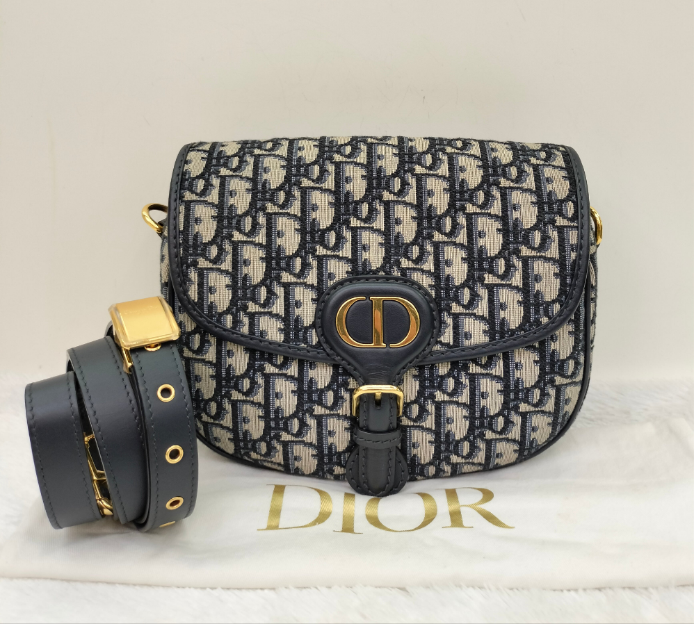 Dior Bobby Medium Oblique Navy GHW 2020