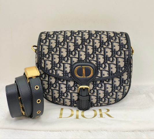 Dior Bobby Medium Oblique Navy GHW 2020