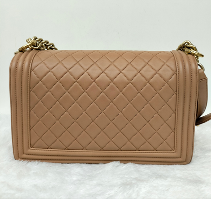 Chanel Boy 28 Lamb Nude GHW #21