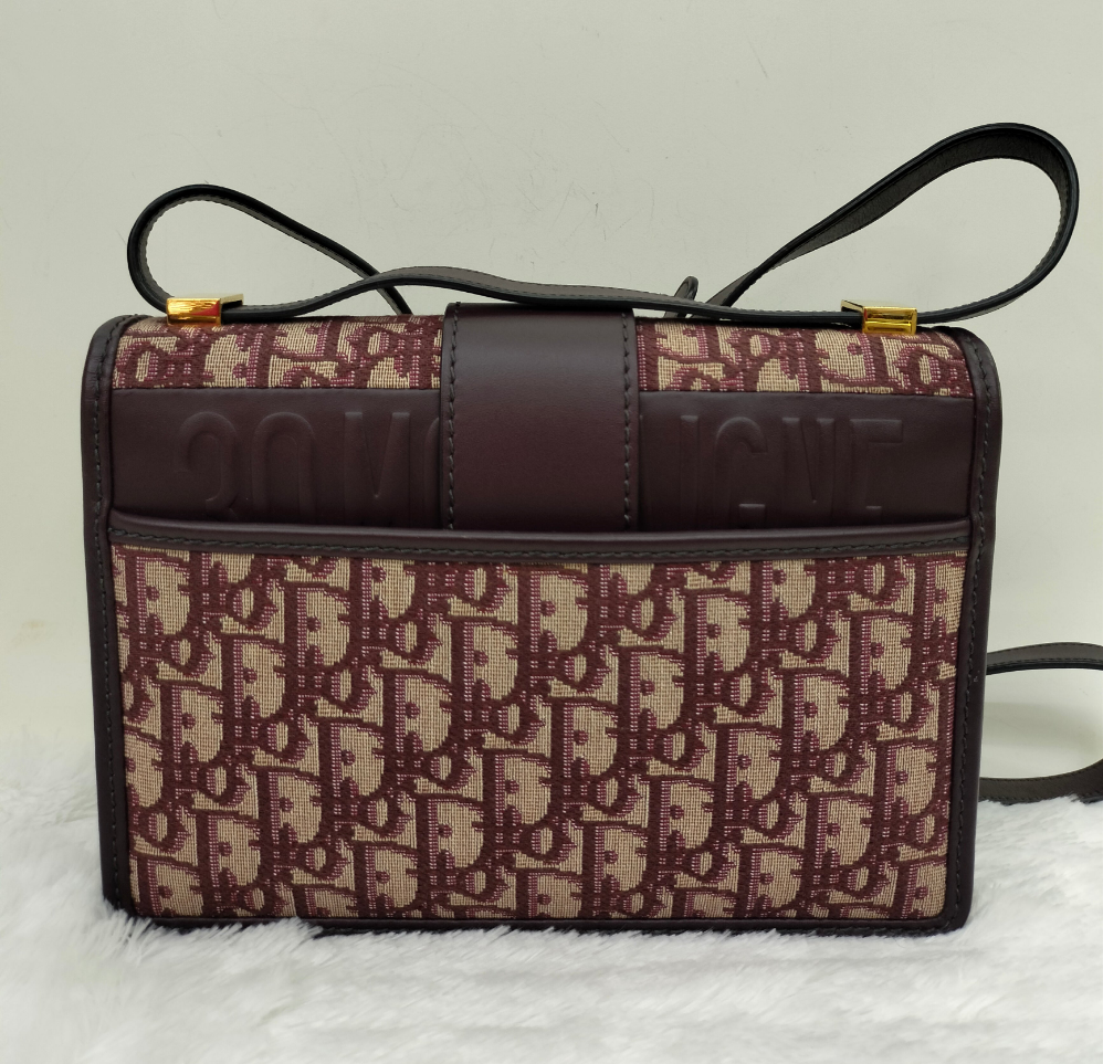 Dior Montaigne Medium Oblique Burgundy GHW 2019