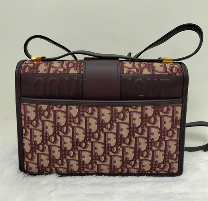 Dior Montaigne Medium Oblique Burgundy GHW 2019