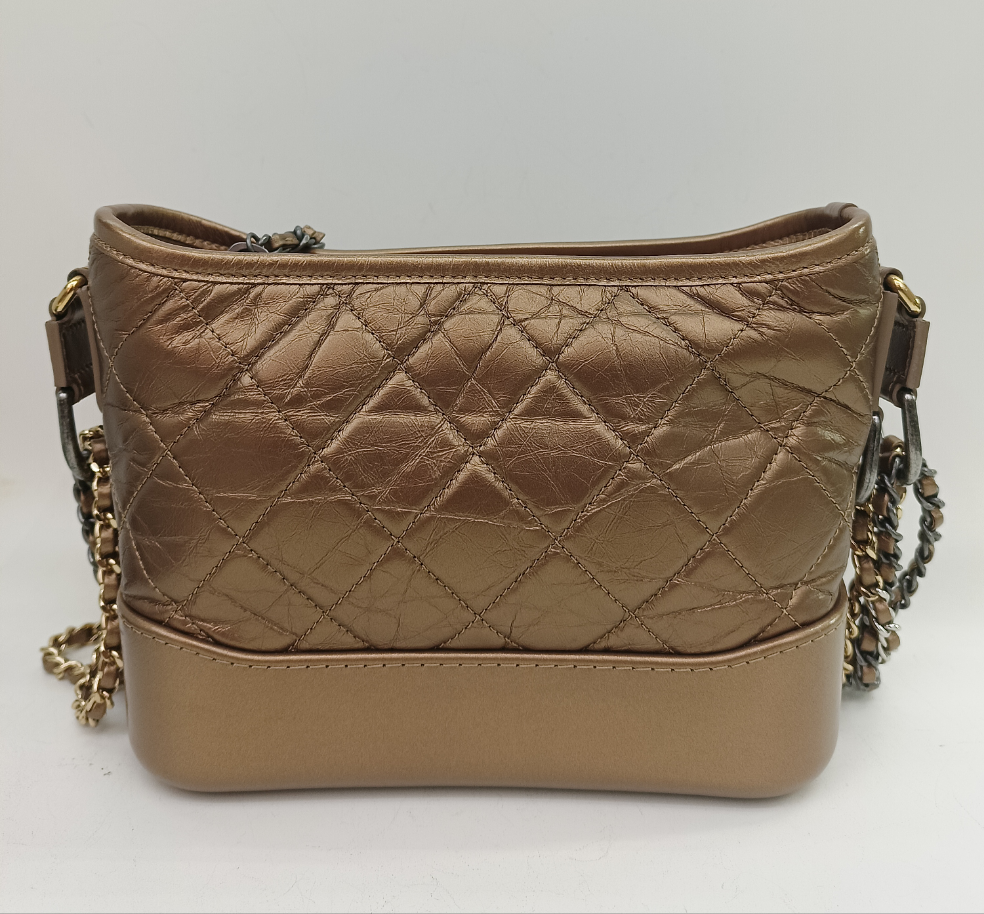 Chanel Gabrielle Small Calfskin Bronze #23