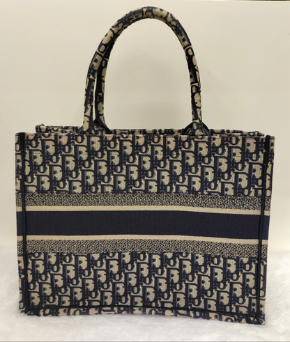 Dior Tote Book Medium Oblique Navy 2019