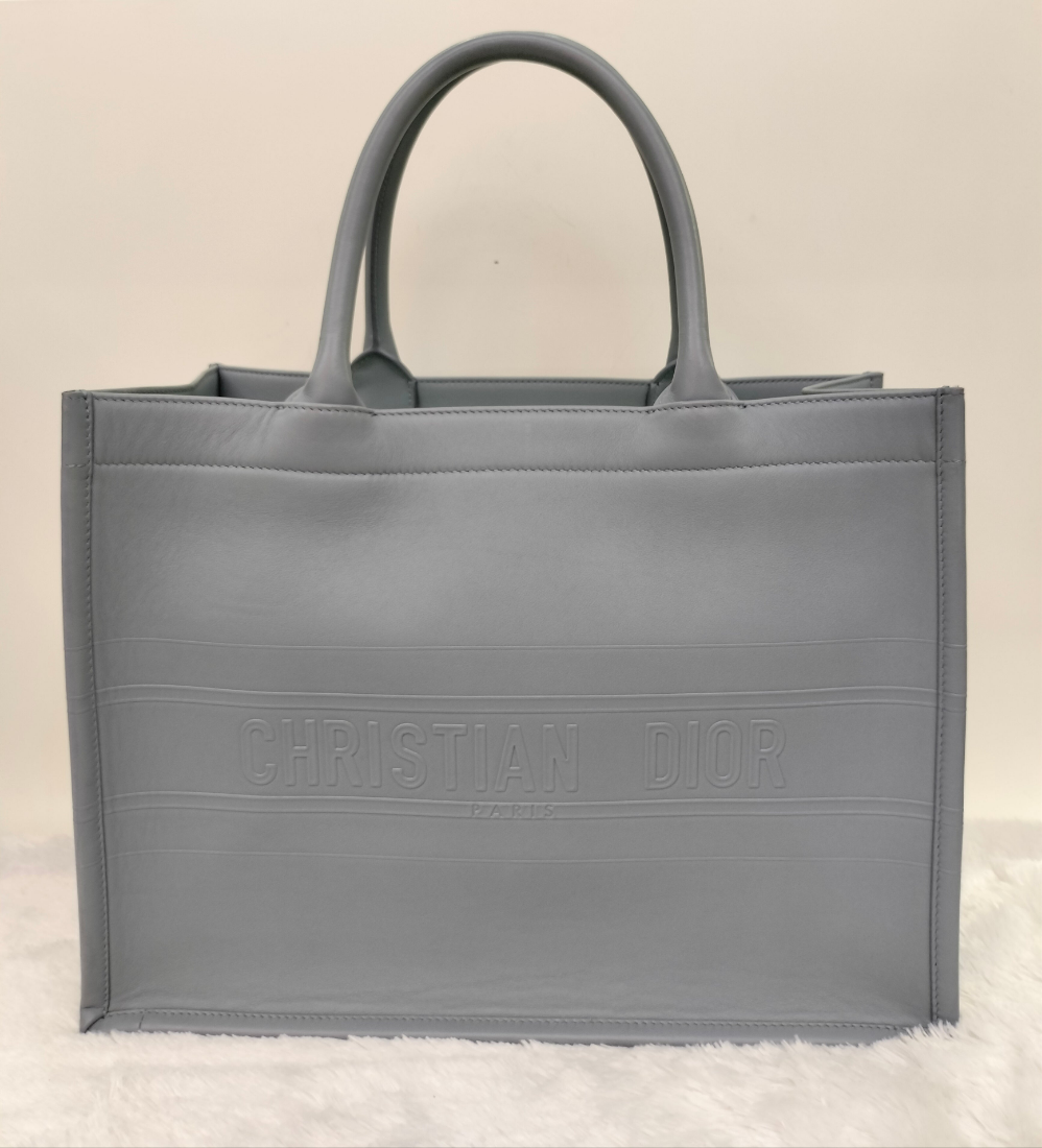 Dior Tote Book Medium Embossed Grey 2020