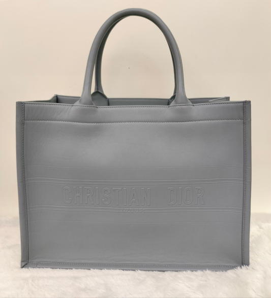 Dior Tote Book Medium Embossed Grey 2020