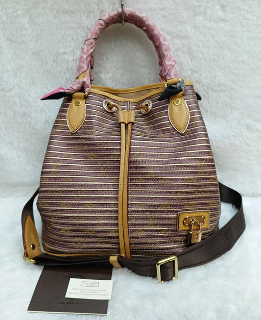 LV Neo Monogram Eden Metallic Rose Gold Stripes 2010