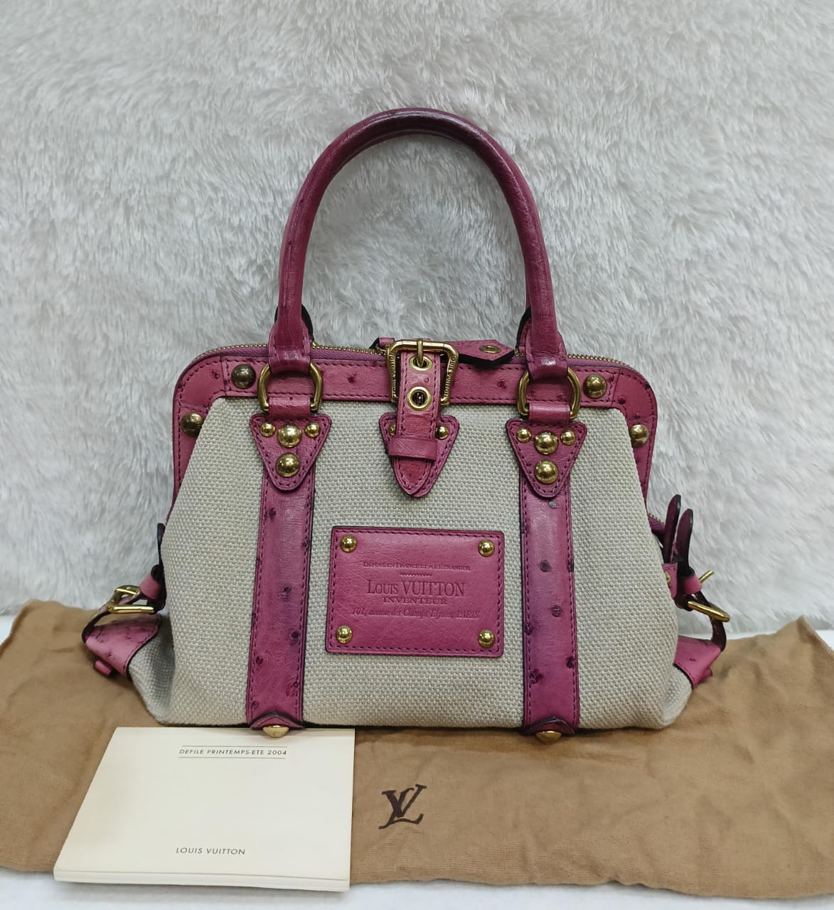 LV Trianon Canvas Lilac Ostrich 2004