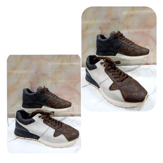 Lv Run Away Sneakers Low Top Monogram Tricolor Size 6