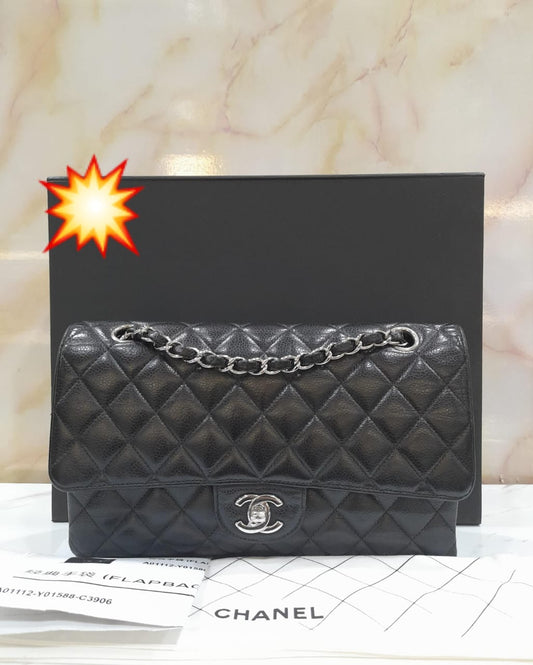 Chanel Medium Caviar Black SHW #25
Size 25,5x15,5x6,5cm