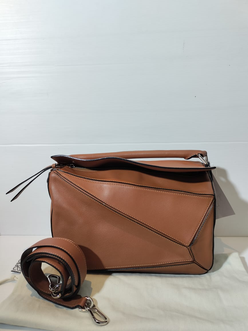 Loewe Puzzle Medium Tan SHW 2015