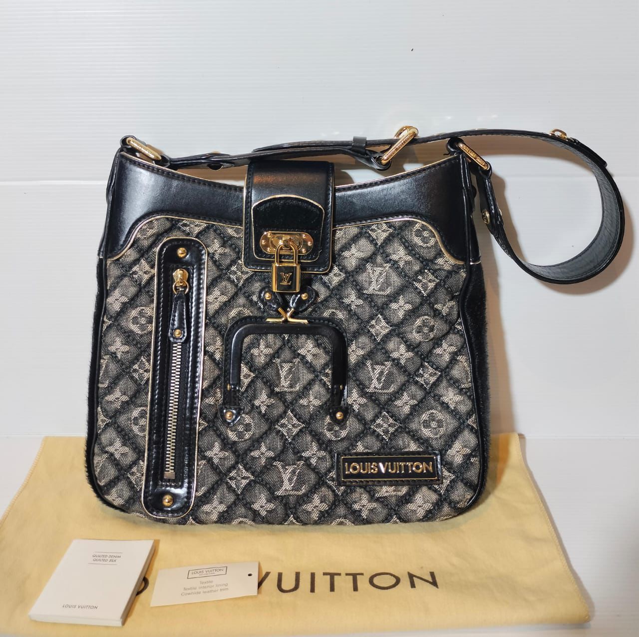 LV Musette Limited Edition Black Monogram Denim 2006