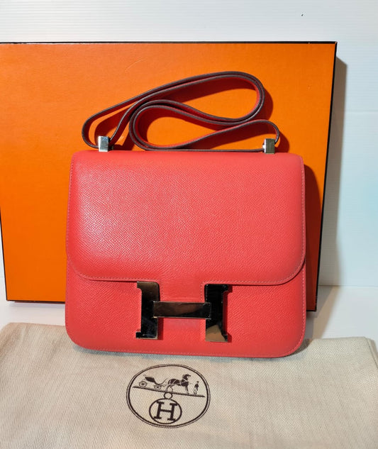 Hermes C24 Epsom Orange PHW #X