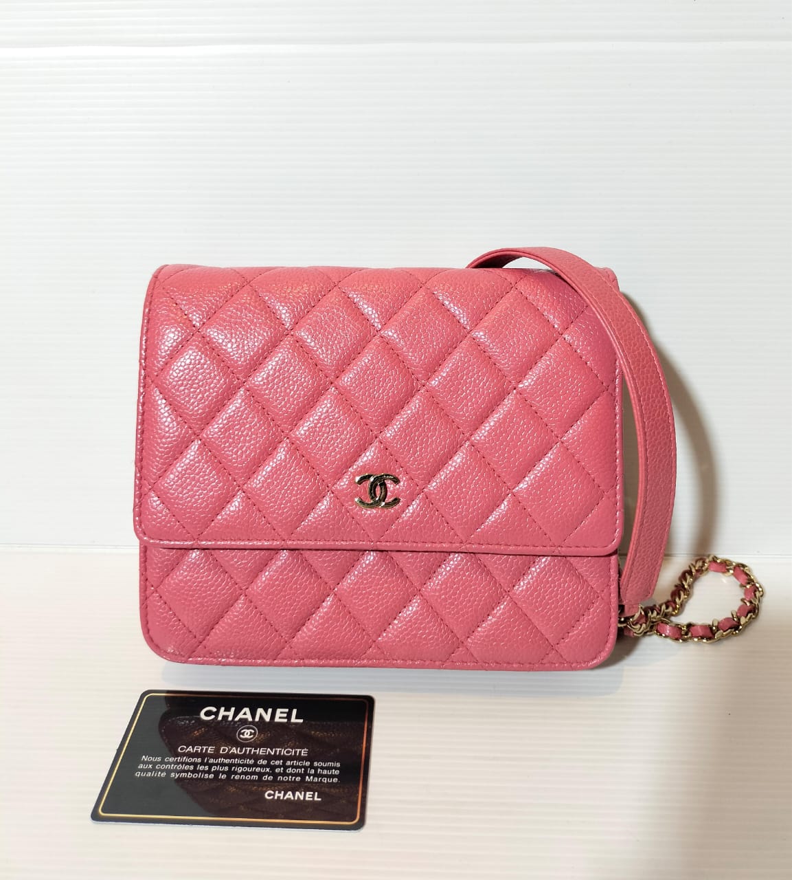 Chanel WOC Square Caviar Pink LGHW #25