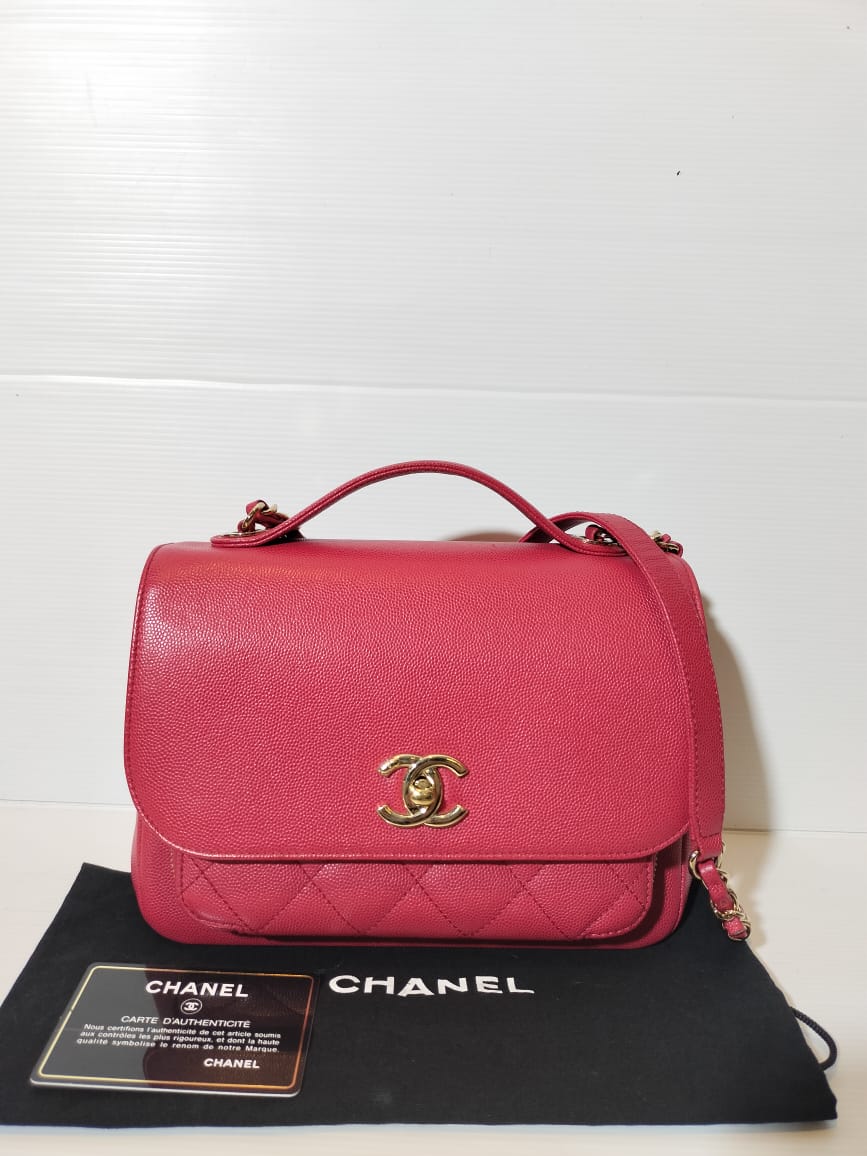 Chanel Business Affinity Caviar Rose Pink LGHW #24