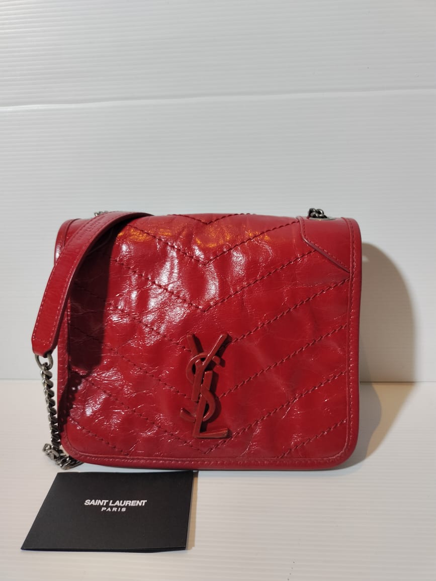 YsL Niki Baby Calfskin Red RHW 2019