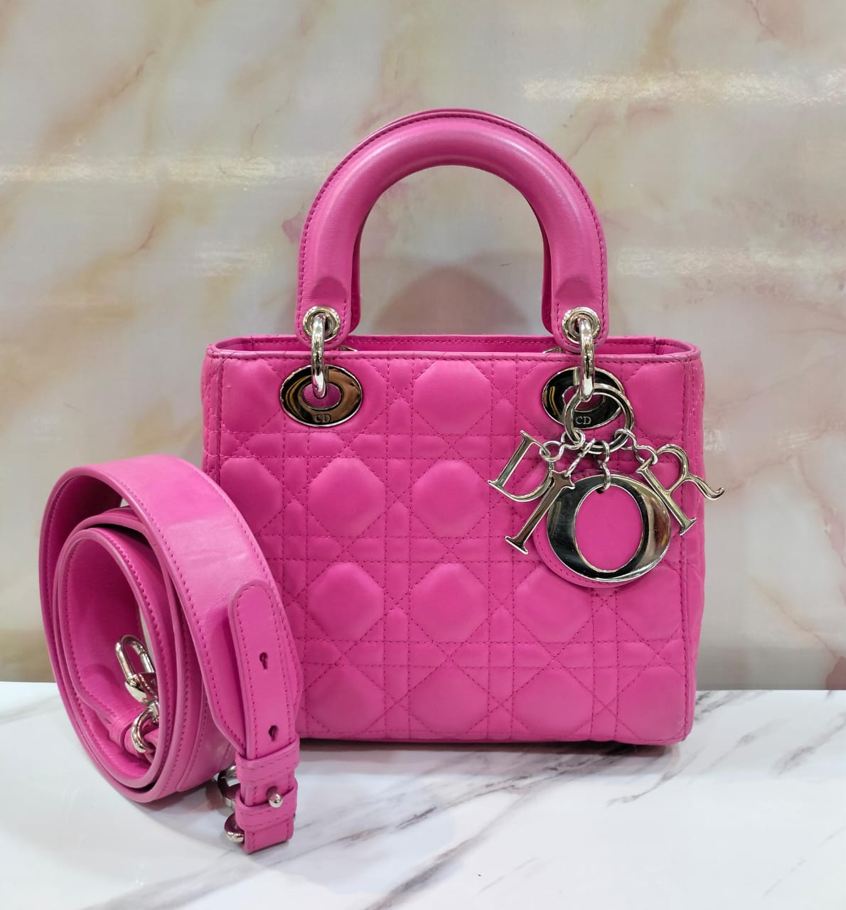 Lady Dior Small Lamb Pink SHW 2016