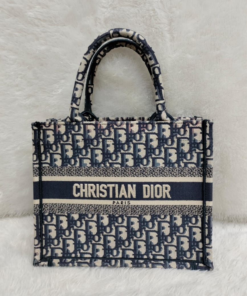 Dior Tote Book Small Oblique Navy 2022