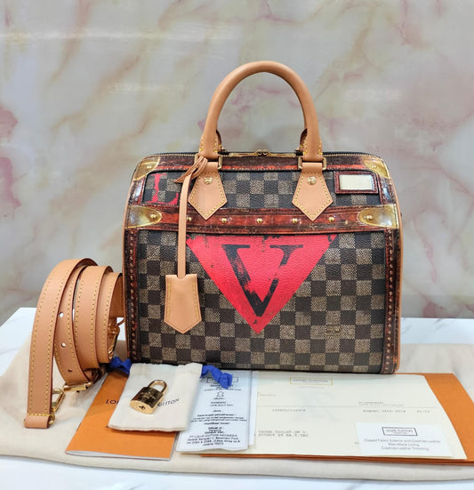 LV Bandou 25 Brown Time Trunk 2018